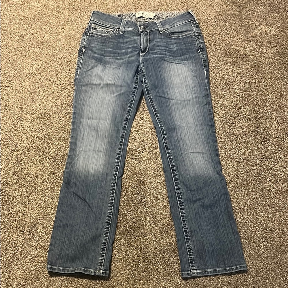 Ariat Blue Boot Cut Jeans with Natural Fading